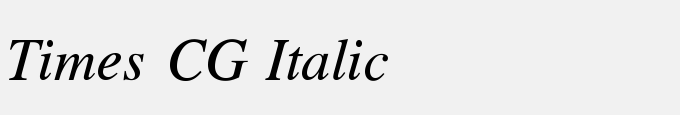 Times CG Italic