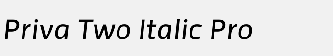 Priva Two Italic Pro