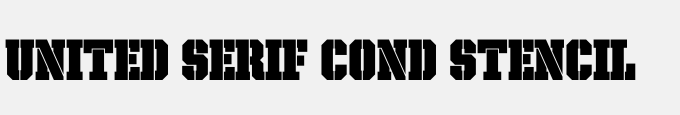 United Serif Cond Stencil