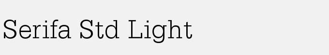 Serifa Std 45 Light