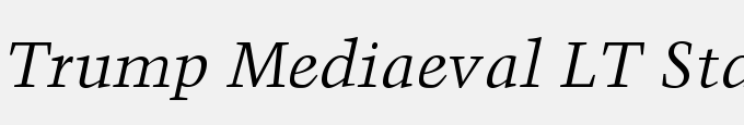 Trump Mediaeval LT Std Italic