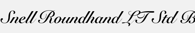 Snell Roundhand LT Std Bold Script