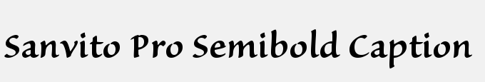Sanvito Pro Semibold Caption