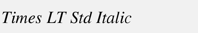 Times LT Std Italic