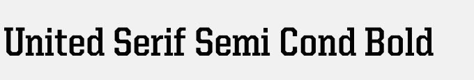 United Serif Semi Cond Bold