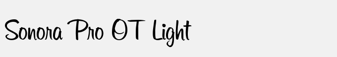 Sonora Pro OT Light