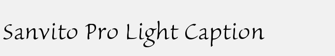 Sanvito Pro Light Caption