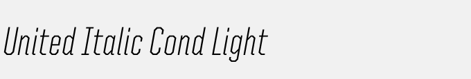 United Italic Cond Light