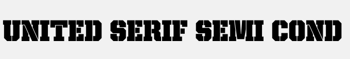 United Serif Semi Cond Stencil