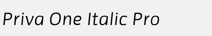 Priva One Italic Pro