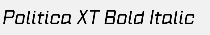 Politica XT Bold Italic