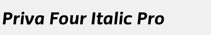 Priva Four Italic Pro