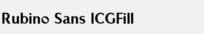 Rubino Sans ICG-Fill