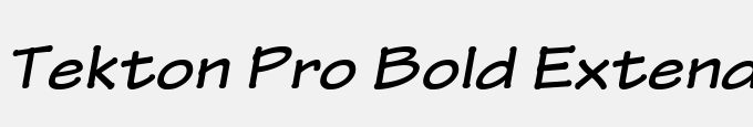 Tekton Pro Bold Extended Oblique