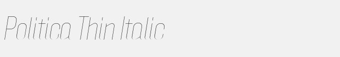 Politica Thin Italic