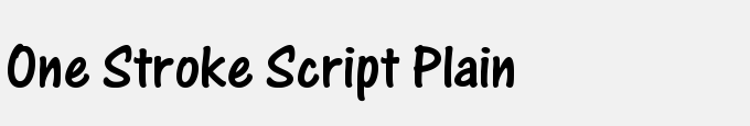 One Stroke Script Plain