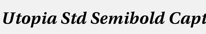 Utopia Std Semibold Caption Italic