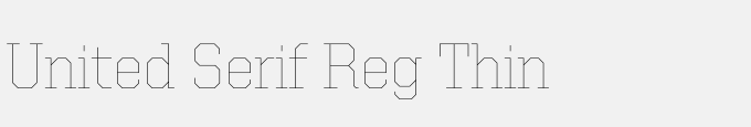 United Serif Reg Thin