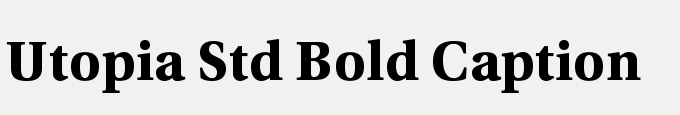 Utopia Std Bold Caption