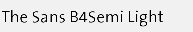 The Sans B4 Semi Light