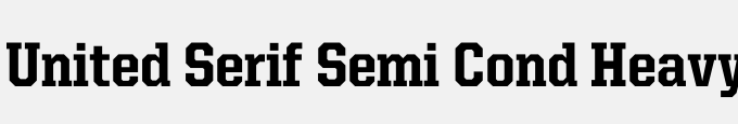 United Serif Semi Cond Heavy