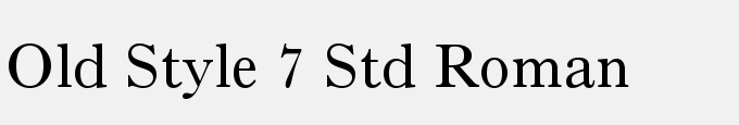 Old Style 7 Std Roman