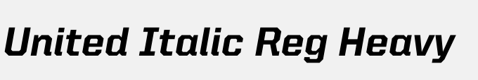 United Italic Reg Heavy
