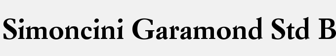Simoncini Garamond Std Bold