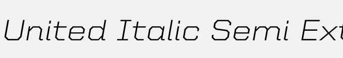 United Italic Semi Ext Light