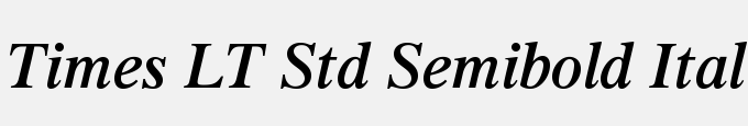 Times LT Std Semibold Italic