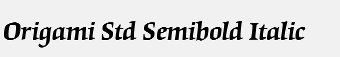 Origami Std Semibold Italic