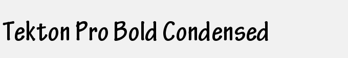 Tekton Pro Bold Condensed