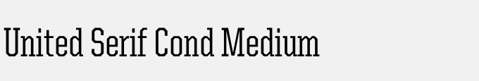 United Serif Cond Medium