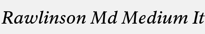 Rawlinson Md Medium Italic