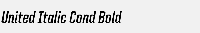 United Italic Cond Bold