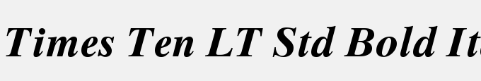 Times Ten LT Std Bold Italic