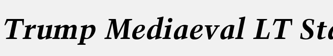 Trump Mediaeval LT Std Bold Italic