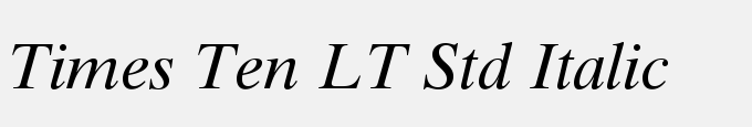 Times Ten LT Std Italic