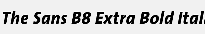 The Sans B8 Extra Bold Italic