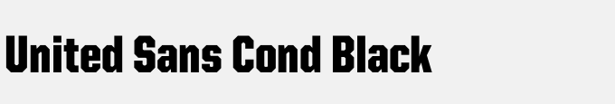 United Sans Cond Black