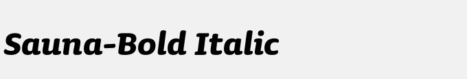 Sauna-Bold Italic