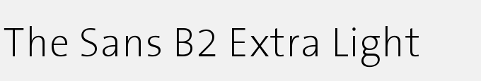 The Sans B2 Extra Light