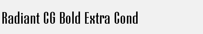 Radiant CG Bold Extra Cond
