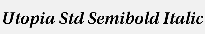Utopia Std Semibold Italic