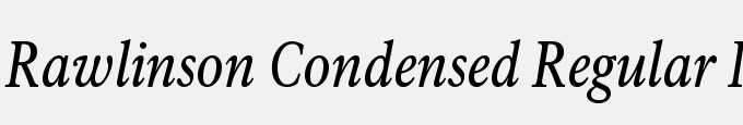 Rawlinson Cond Regular Italic