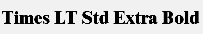 Times LT Std Extra Bold