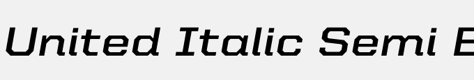 United Italic Semi Ext Bold