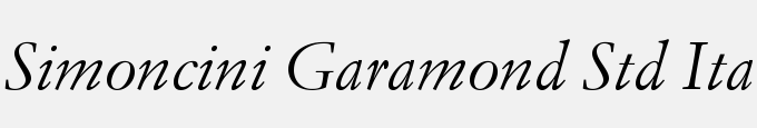 Simoncini Garamond Std Italic
