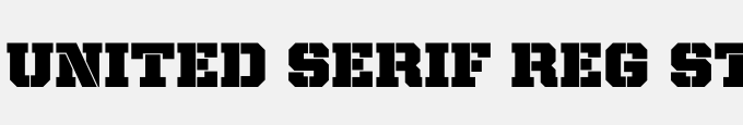 United Serif Reg Stencil