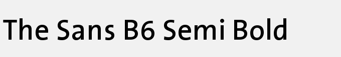 The Sans B6 Semi Bold